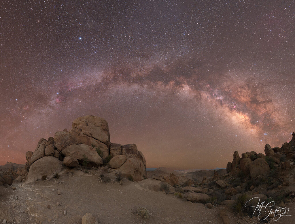 Milky Way Arch over Desert rocks